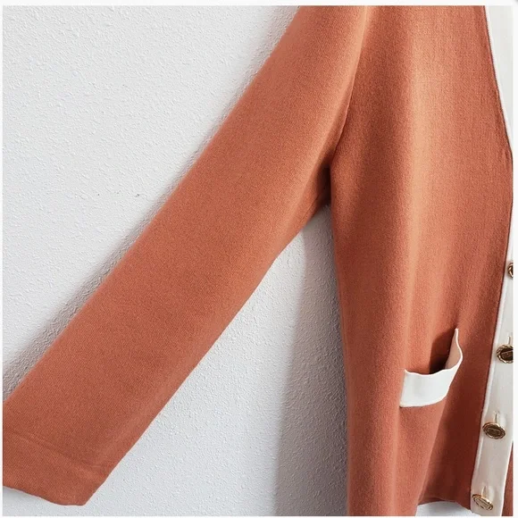 Sandro Paris Rust Cream Cardigan - Picture 4 of 4